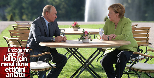 Putin, İdlib hakkında Merkel'e bilgi verdi