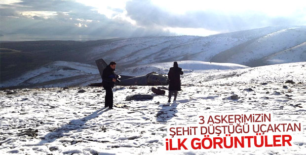 Isparta'daki uçak kazasından ilk görüntüler