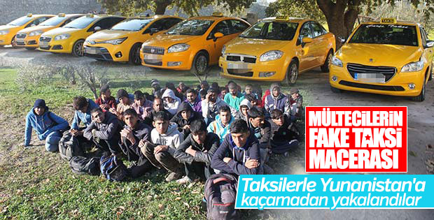 Çanakkale'de taksiyle kaçmaya çalışan göçmenler yakalandı