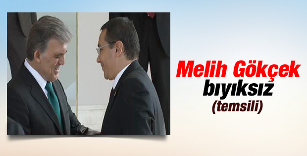 Devir teslim töreninde Gökçek'e benzeyen konuk