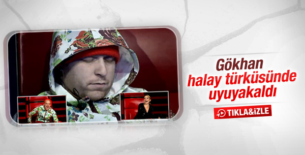 O Ses Türkiye'de Gökhan uyuyakaldı