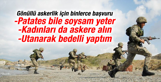 Gönüllü askerlik için TSK'ya binlerce başvuru