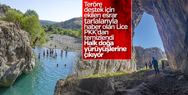 Huzura kavuşan Lice kırsalı doğal güzelliğiyle ön planda
