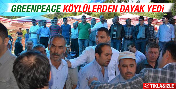 Soma'da köylüler Greenpeace üyelerini kovdu İZLE