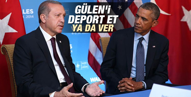 Cumhurbaşkanı Erdoğan Obama'dan Gülen'i istedi