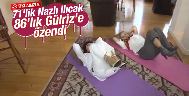 Nazlı Ilıcak ile Gülriz Sururi pilates yaptı