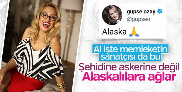 Afrin'e sessiz kalan Gupse Özay Alaska'ya ağlıyor