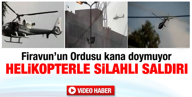 Mısır'da helikopterden ateş edildi