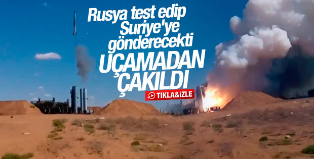 Rus S-300 füzesinin çakılma anı