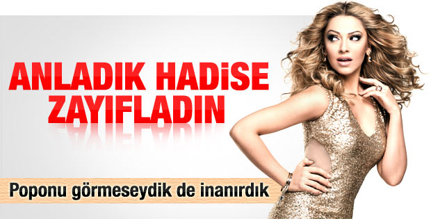 Hadise'nin Uludağ'da verdiği konserde poposu göründü
