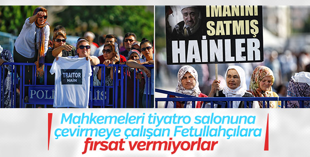 Suikast girişimi davasına hain tişörtüyle geldiler