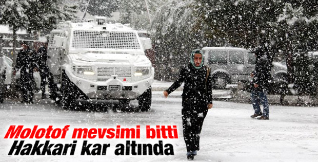 Hakkari'de yoğun kar yağışı ulaşımı olumsuz etkiledi