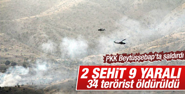Beytüşşebap'ta hain saldırı: 2 şehit