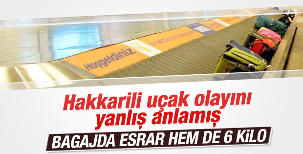 Yüksekova-İstanbul yolcu uçağında esrar bulundu