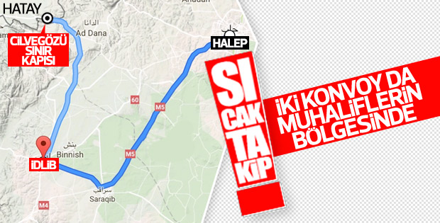 Konvoylar Halep'ten çıkıyor