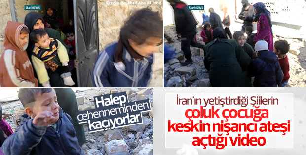 Şii milisler Halep'te çocuklara ateş ediyor