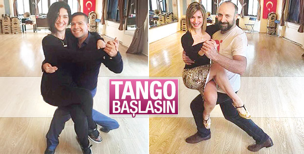 Bergüzar Korel - Halit Ergenç tango dersi alıyor