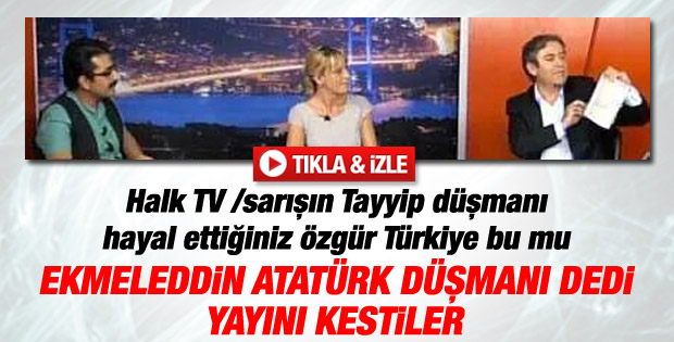 Ekmeleddin İhsanoğlu eleştirilince Halk TV yayını kesti