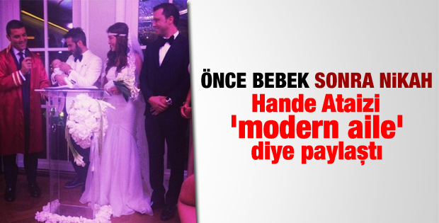 Ece Erken'in kayınbiraderi bebeğiyle nikah masasında