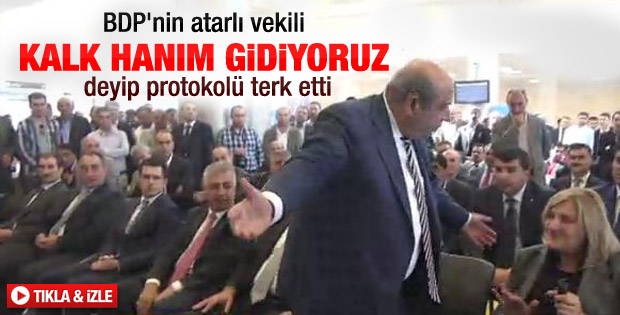 Hasip Kaplan protokolü terk etti