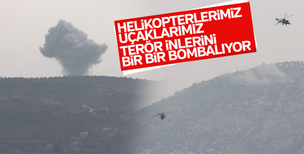 Afrin'deki terör hedefleri vuruluyor