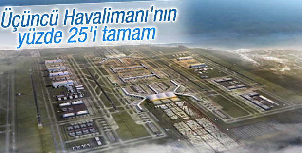 Üçüncü Havalimanı'nın yüzde 25'i tamamlandı