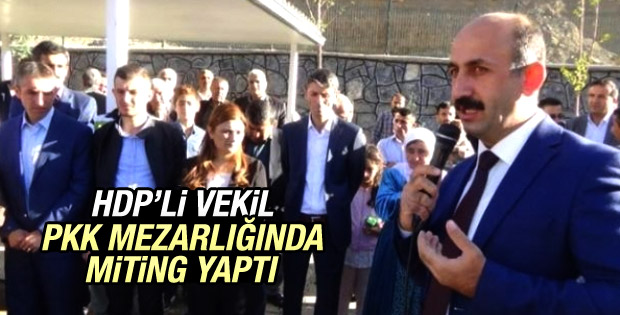 HDP'li vekilden PKK mezarlığına ziyaret
