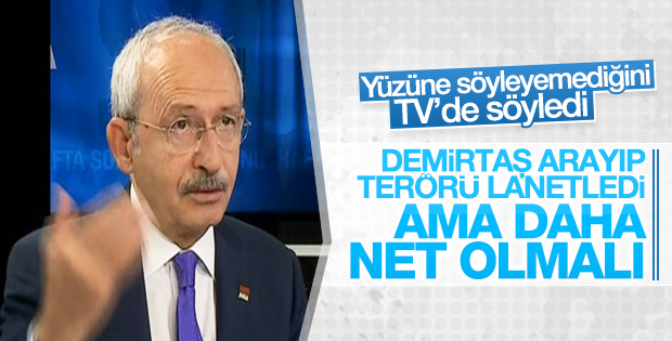 Kemal Kılıçdaroğlu'ndan HDP'ye terör eleştirisi