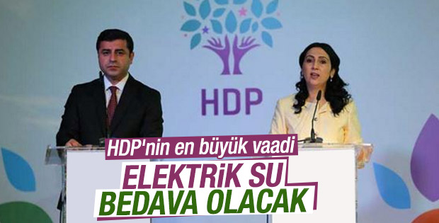 HDP'nin seçim vaadi: Bedava elektrik ve su