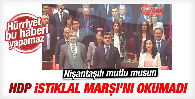 Meclis'te HDP'liler İstiklal Marşı'nı okumadı