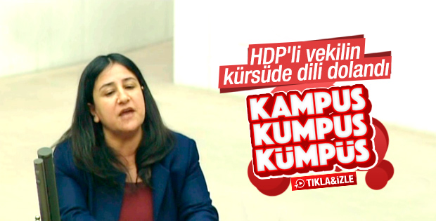 HDP'li vekil kumpas diyemedi VİDEO