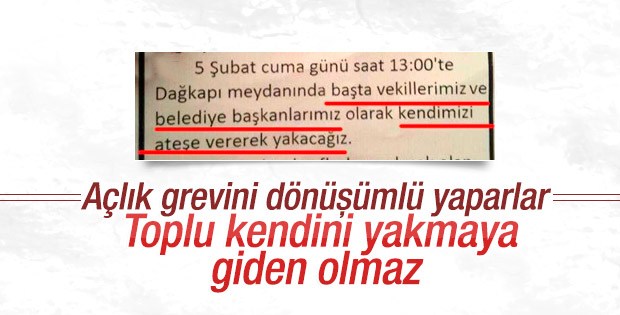HDP'li vekiller Diyarbakır'da kendilerini yakacaklardı