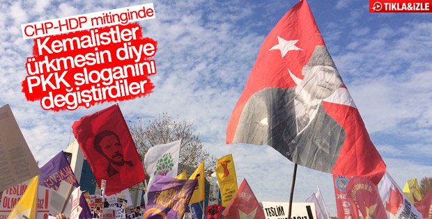 CHP-HDP ortak mitinginde terör sloganları