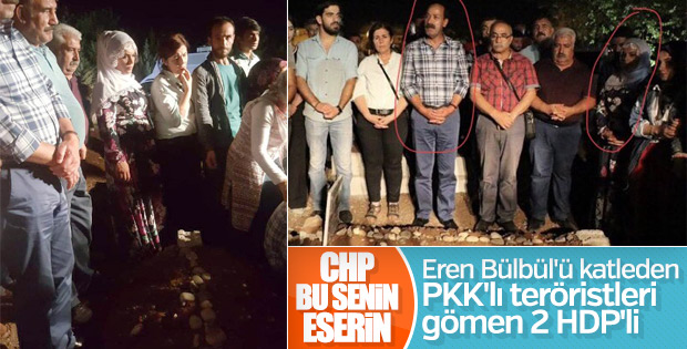 Terörist cenazesine katılan HDP'li vekiller