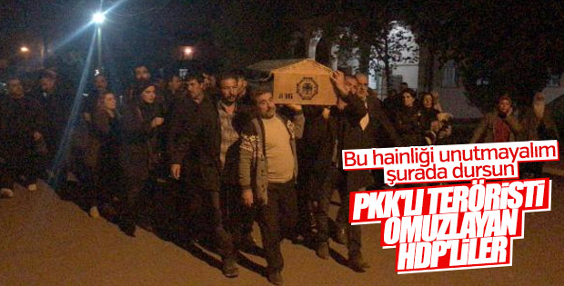 HDP'li vekiller tam kadro PKK'lı taziyesinde