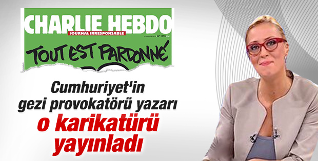 Cumhuriyet yazarları o karikatürü köşesinde yayınladı