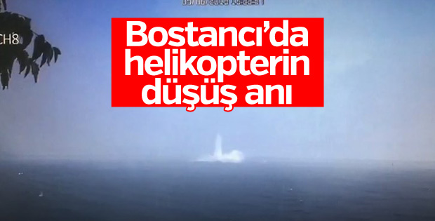 Bostancı'da helikopterin düşme anı