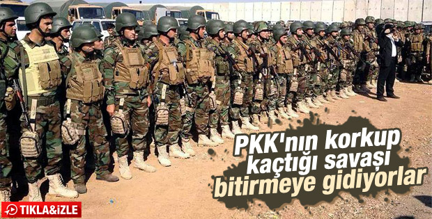 Kobani'ye geçecek peşmergeler yola çıktı