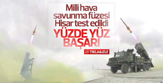 Yerli füze Hisar testi başarıyla tamamladı