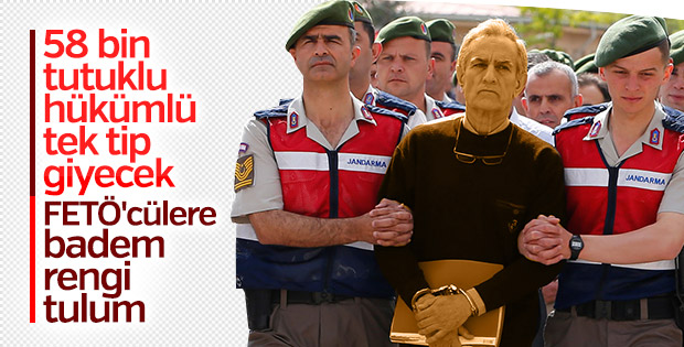 58 bin 500 hükümlü ve tutuklu tulum giyecek