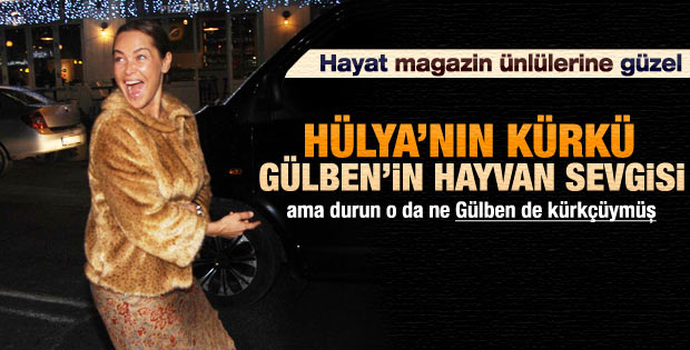 Asla kürk giymem diyen Gülben Ergen'in kürklü fotoğrafı