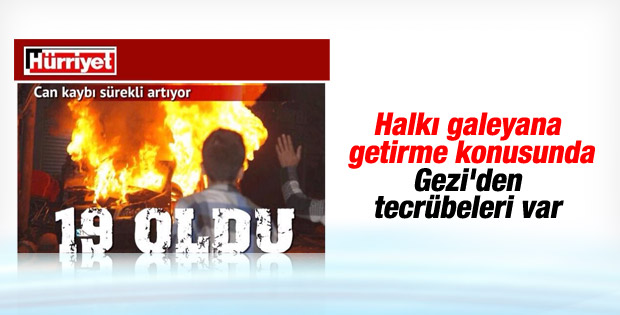 Hürriyet Kobani olaylarına tahrikle yaklaşıyor