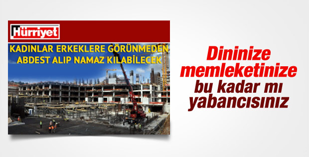 Hürriyet'in güldüren Çamlıca Camisi haberi