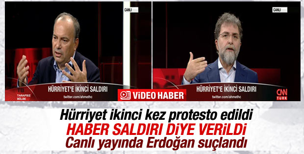 Hürriyet gazetesi binası ikinci kez protesto edildi