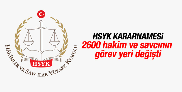 HSYK yaz kararnamesi yayınlandı