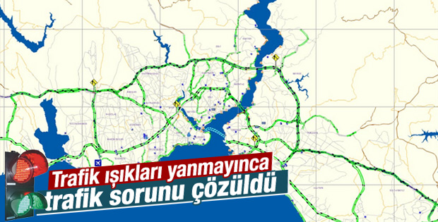 Elektrik kesintisi İstanbul trafiğini etkilemedi