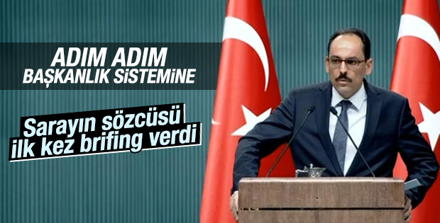 Cumhurbaşkanlığı sözcüsünden basın açıklaması