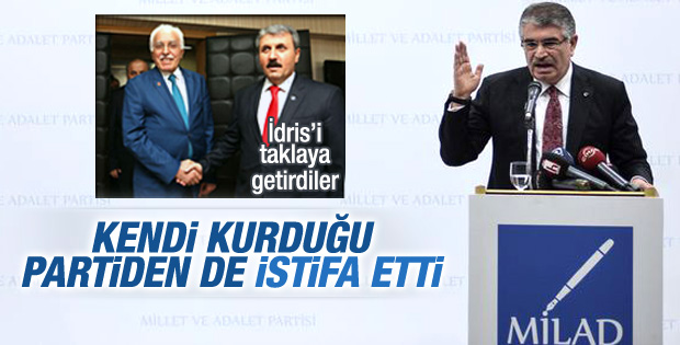 İdris Naim Şahin partisinden istifa etti