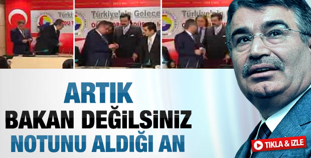 İdris Naim Şahin haberi koruma notuyla öğrendi