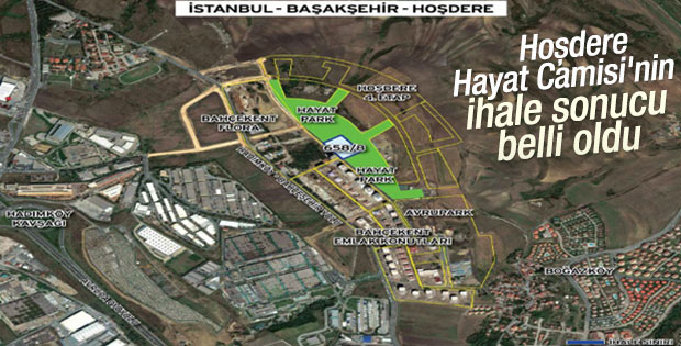 Hoşdere Hayat Camisi'nin ihale sonucu belli oldu